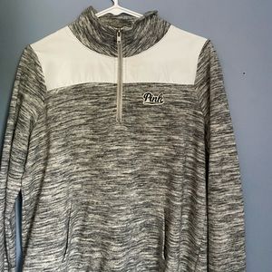 PINK grey zip-up